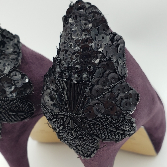 Nine West plum/purple decorative heels - Picture 5 of 14